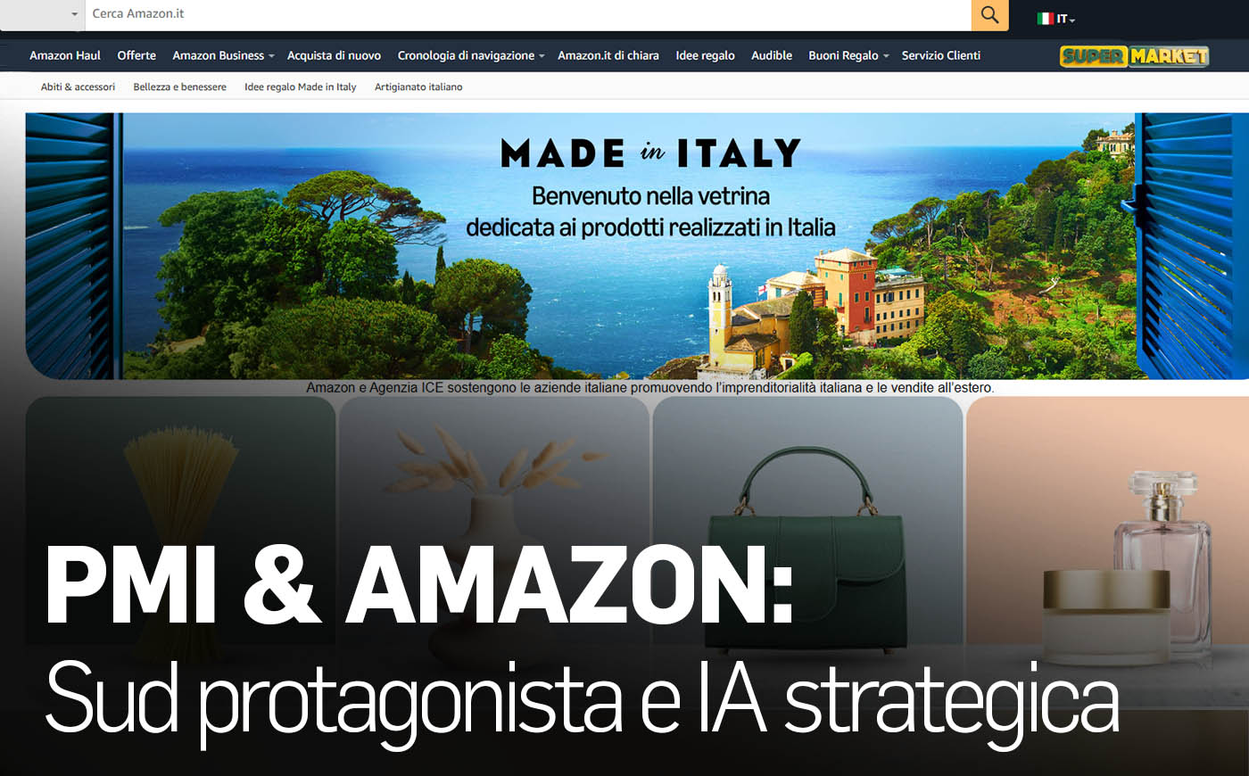 PMI italiane su Amazon: il Mezzogiorno traina le vendite, cresce anche l'uso dell'IA