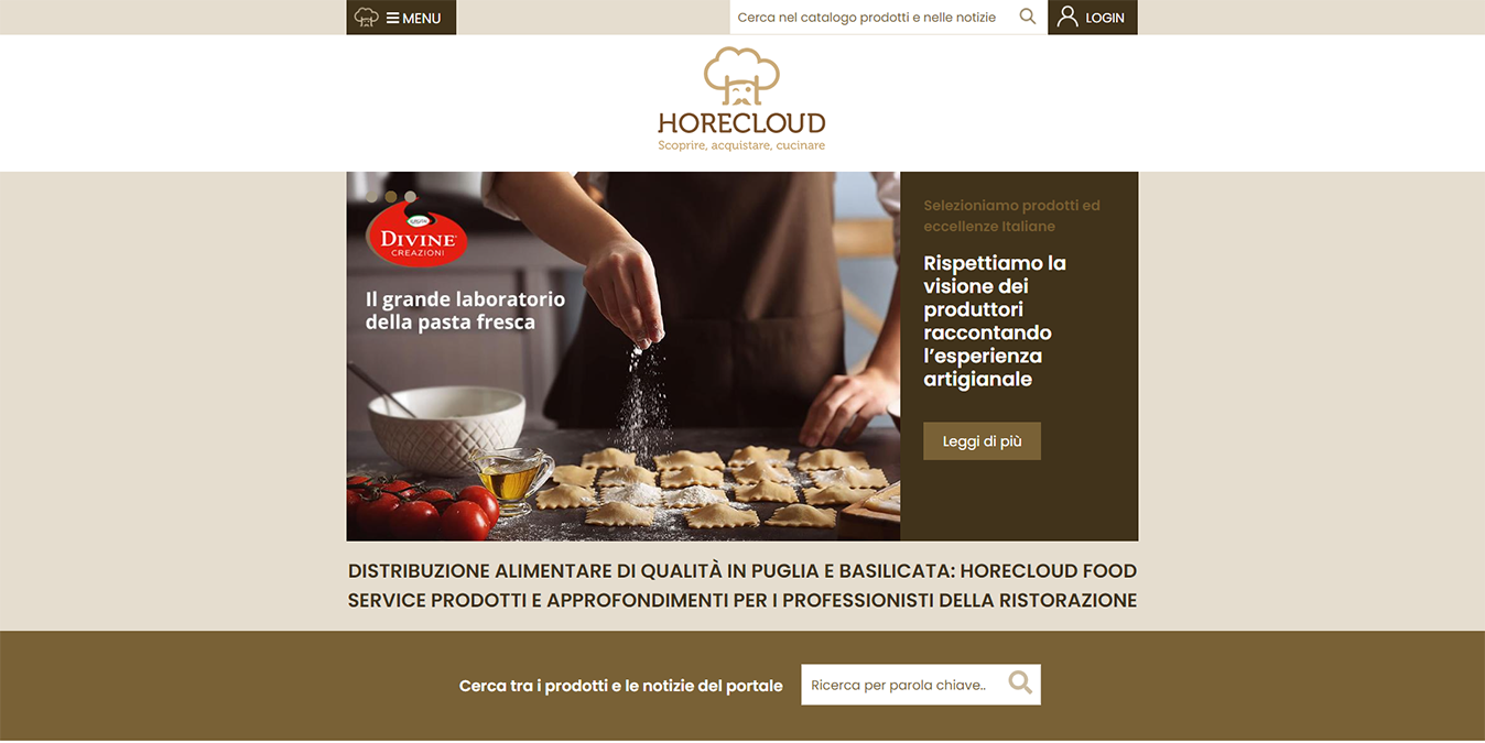 Horecloud: portale B2B per distribuzione alimentare HO.RE.CA.