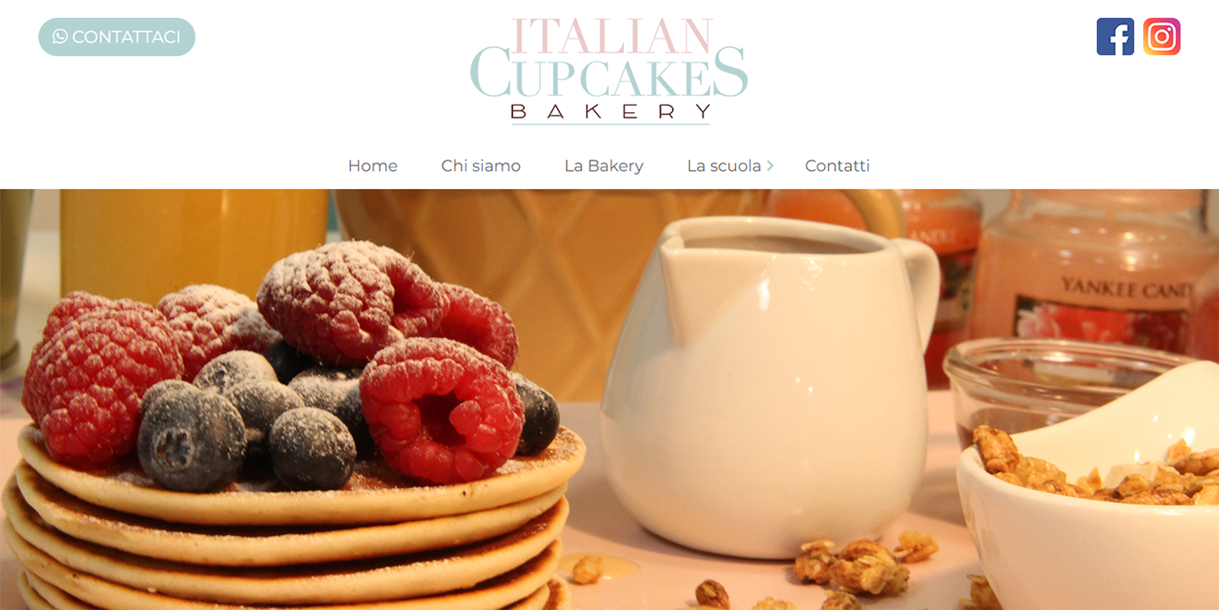 Il sito web per la pasticceria artistica di Italian Cupcakes